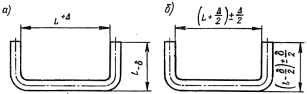 Схема пересчета односторонних допусков на двусторонние